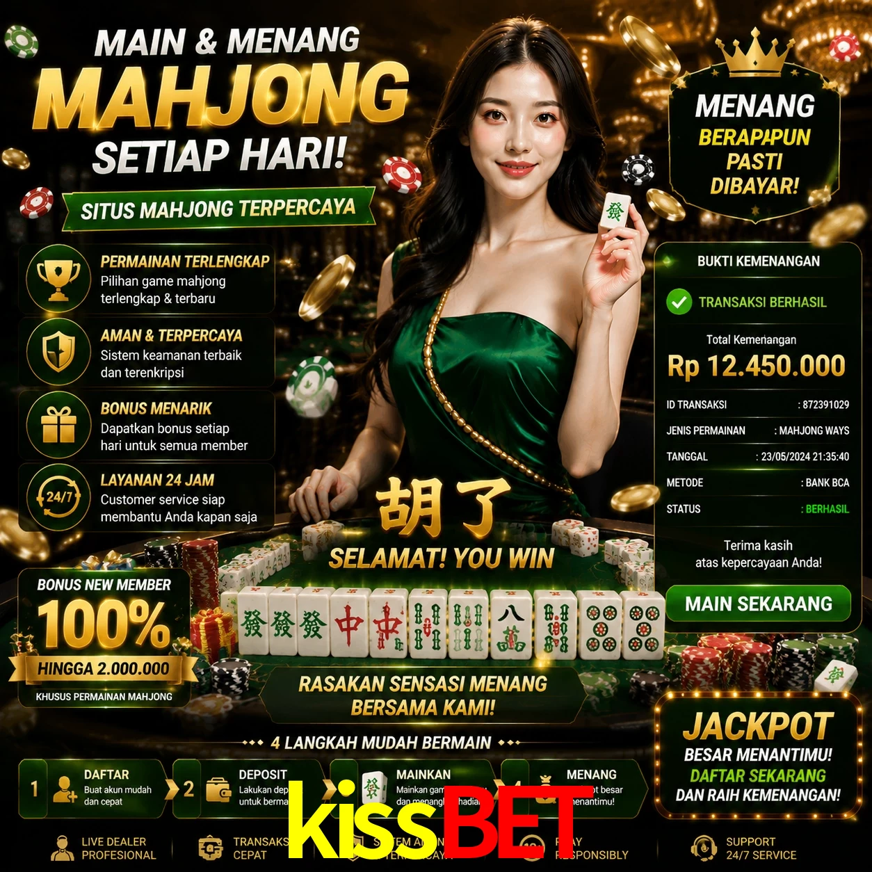 Ganhar e sacar na kissbet